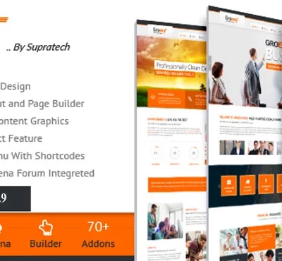 قالب شرکتی و چندمنظوره جوملا گروسی | TF Groesy