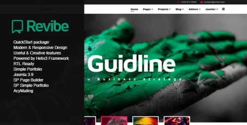 قالب شرکتی جوملا ریوایب | JS Revibe