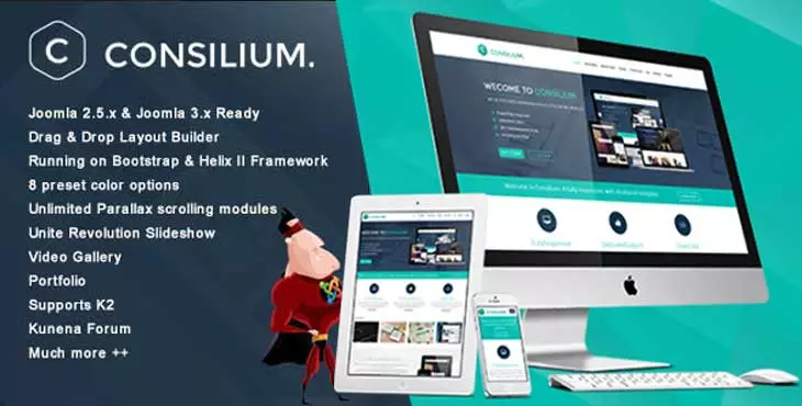 قالب شرکتی و حرفه ای جوملا JM Consilium