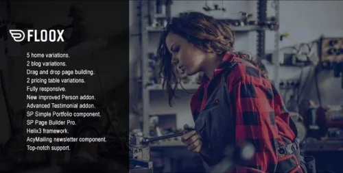 قالب شرکتی و خلاقانه جوملا فلوکس | Floox