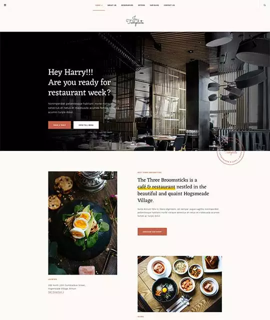 دمو قالب رستوران JA Diner