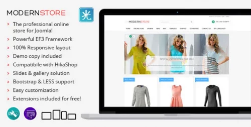 قالب فروشگاهی جوملا JM Modern HikaShop