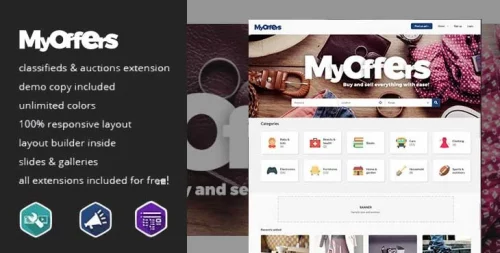 قالب سایت حراجی و آگهی جوملا JM Myoffers