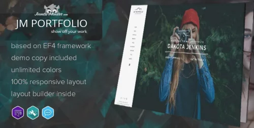 قالب نمونه کار و خلاقانه جوملا JM Portfolio
