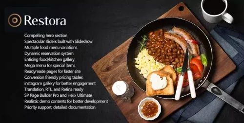 قالب حرفه ای رستوران جوملا JS Restora