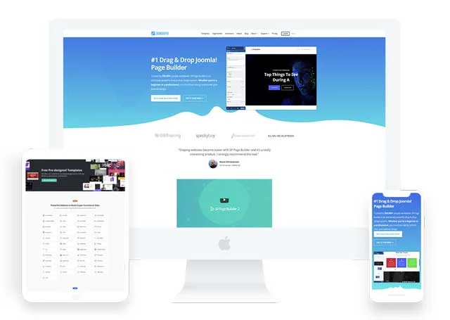 کامپوننت sp page builder قابل نمایش بر روی انواع رزولیشن تصویر