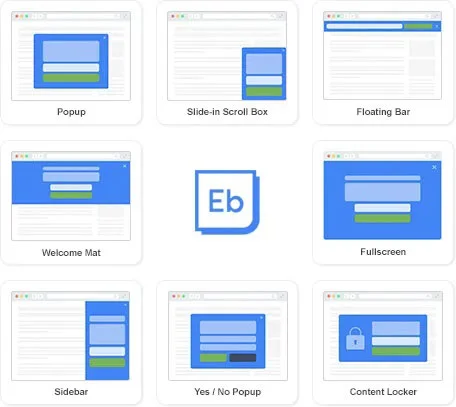 یک فرم ثبت نام، متن خاص، بنر تبلیغاتی، پیشنهاد ویژه فرم عضویت در خبرنامه یا یک فرم به همراه متن دلخواه و ... به صورت پاپ آپ