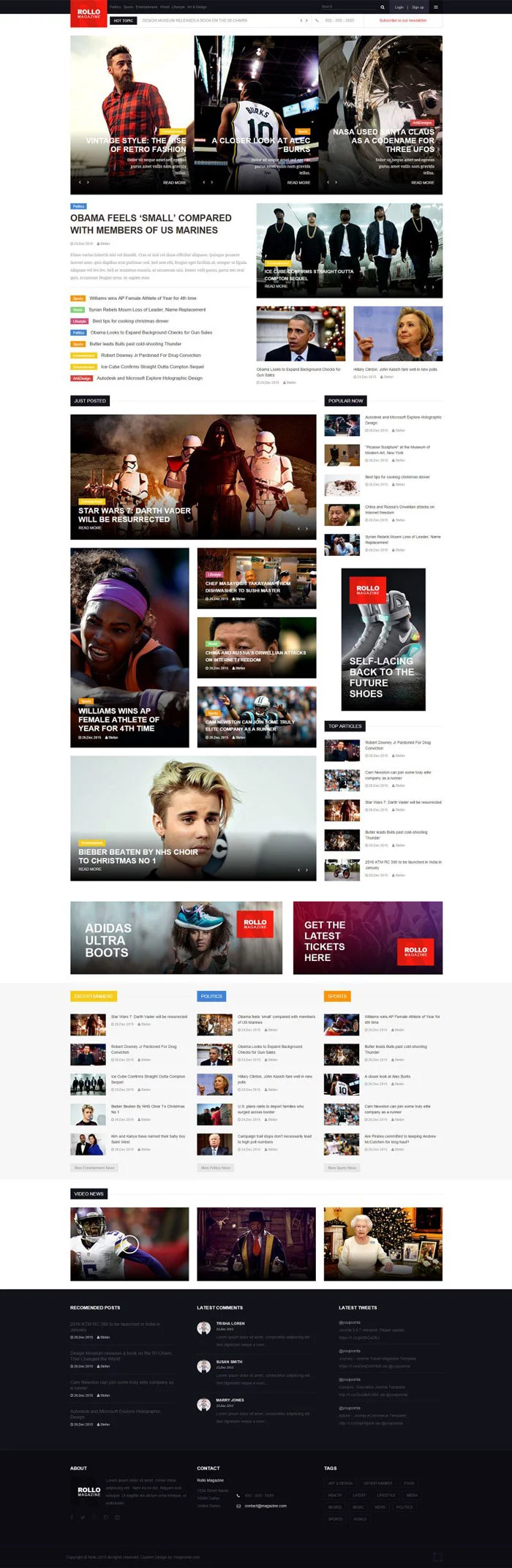 پیش نمایش قالب خبری yj Rollo