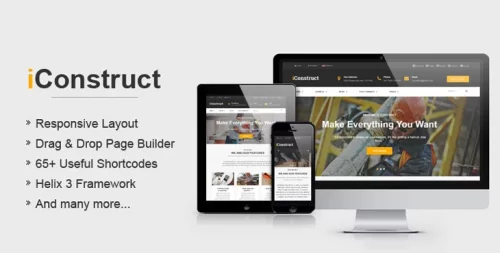 قالب شرکتی و چندمنظوره جوملا ای Sj iConstruct