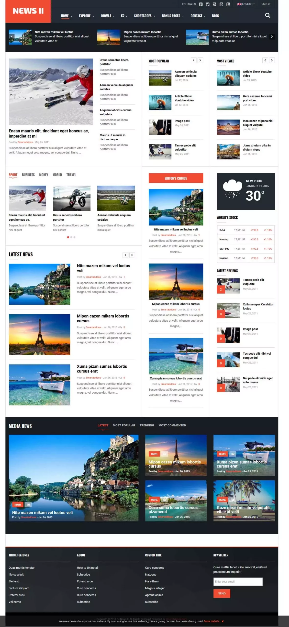 پیش نمایش قالب خبری SJ News II