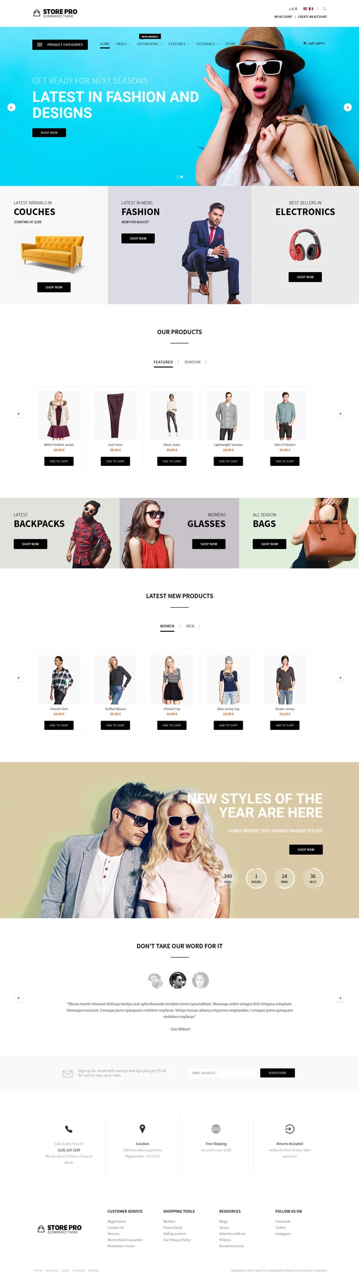 پیش نمایش قالب فروشگاهی Store Pro