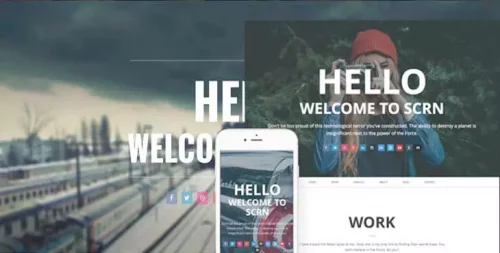 قالب شرکتی و پارالکس جوملا اسکرن | SCRN