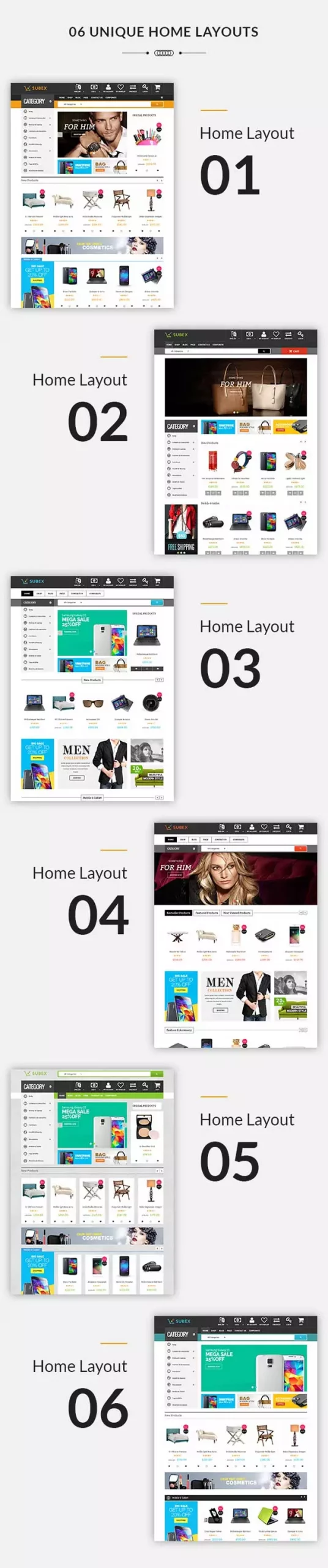 دمو قالب Vina Subex