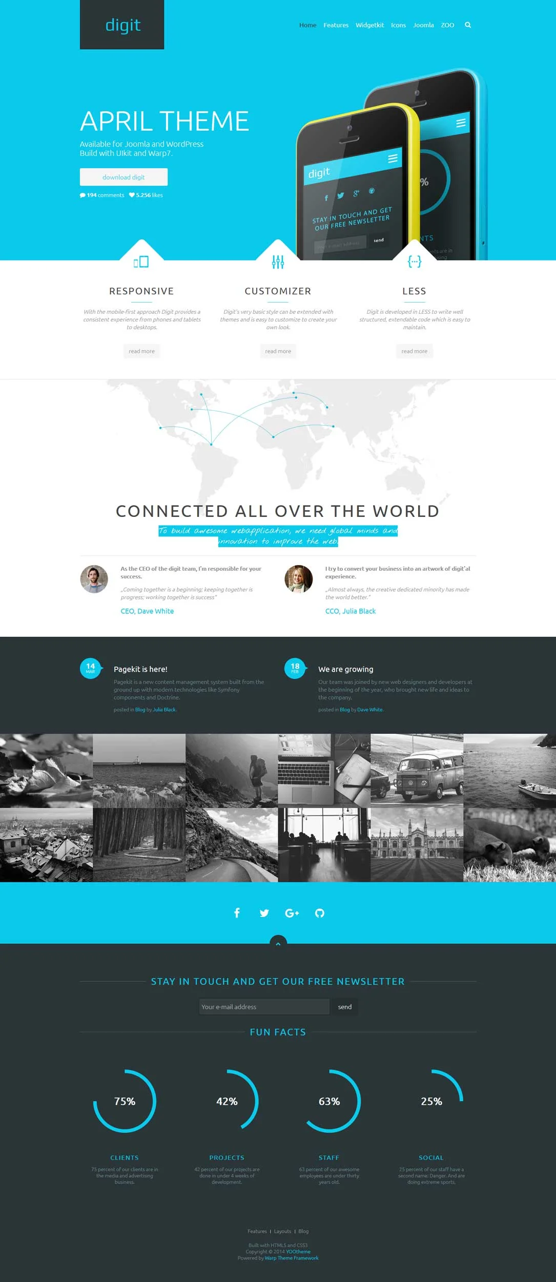 پیش نمایش قالب شرکتی جوملا دیجیت